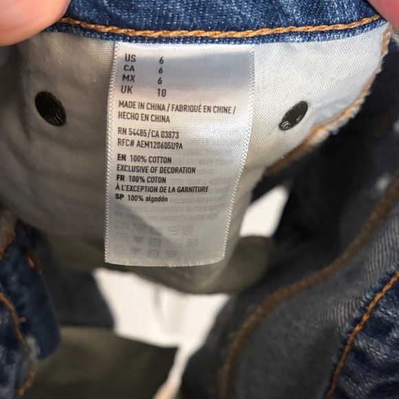 American Eagle Outfitters Ripped Denim Mini Skirt - Blue - Picture 4 of 4